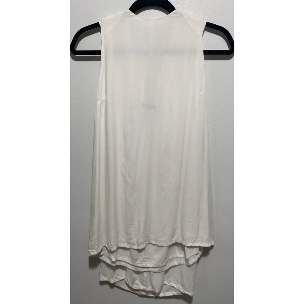 Ann Demeulemeester White Sleeveless Blouse Size S